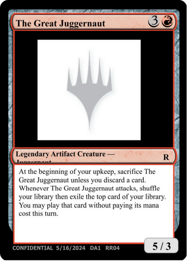 The Great Juggernaut (UNK-RR04B) - Unknown Event