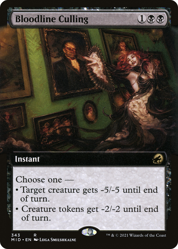 Bloodline Culling (Extended Art) (MID-343) - Innistrad: Midnight Hunt: (Extended Art) Foil