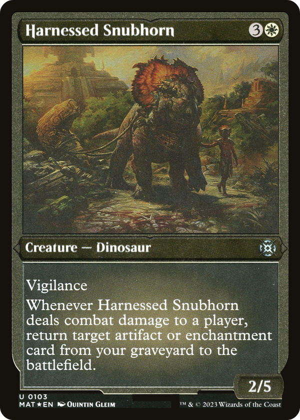 Harnessed Snubhorn (Foil Etched) (MAT-103) - March of the Machine: The Aftermath Foil