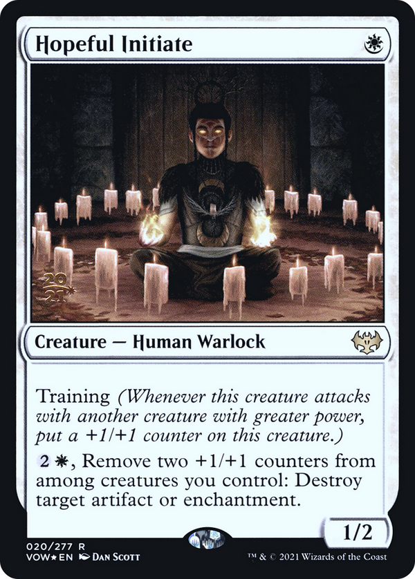 Hopeful Initiate (PRE-020) - Innistrad: Crimson Vow Promos Foil
