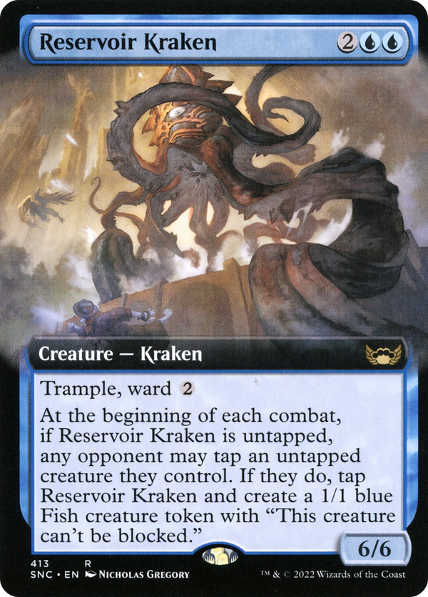Reservoir Kraken (Extended Art) (SNC-413) - Streets of New Capenna: (Extended Art) Foil