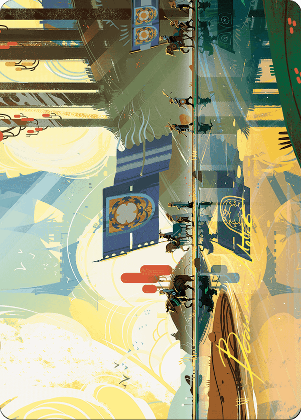 Knightly Valor // Knightly Valor (AWOE-063) - Wilds of Eldraine Art Series (Borderless) Foil