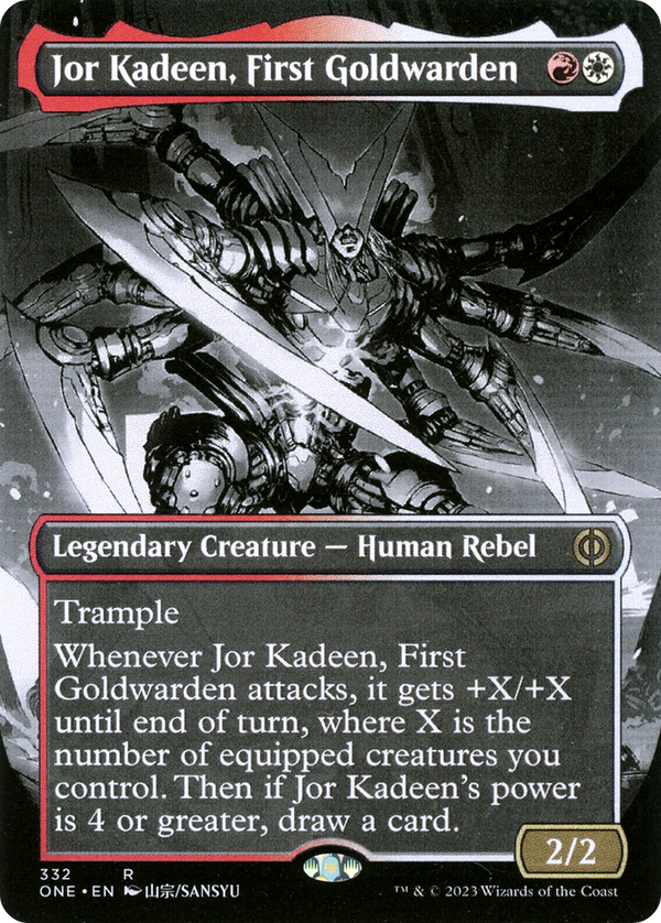 Jor Kadeen, First Goldwarden (Borderless) (ONE-332) - Phyrexia: All Will Be One: (Showcase)
