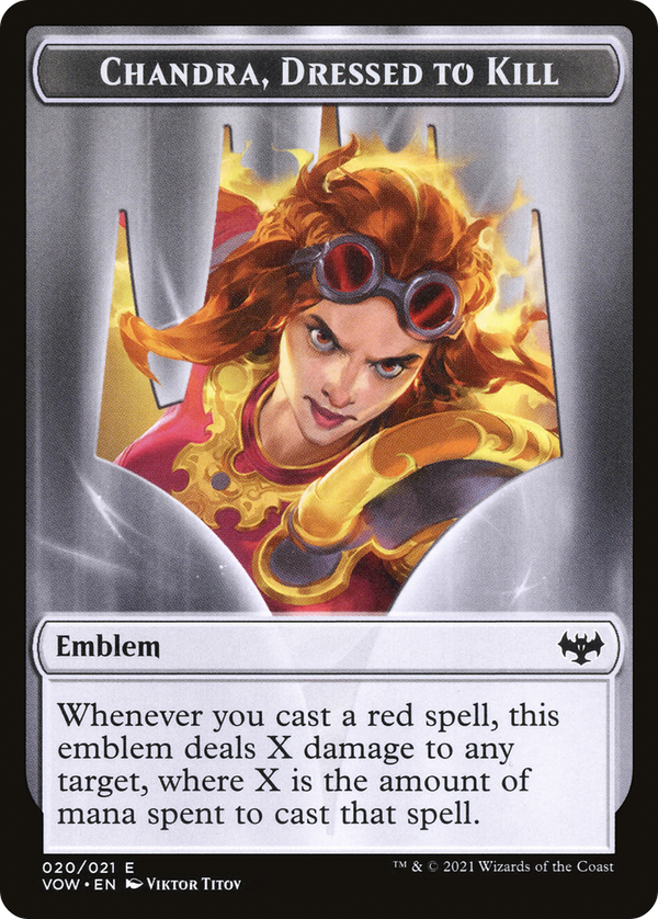 Chandra, Dressed to Kill Emblem (TVOW-020) - Innistrad: Crimson Vow Tokens Foil