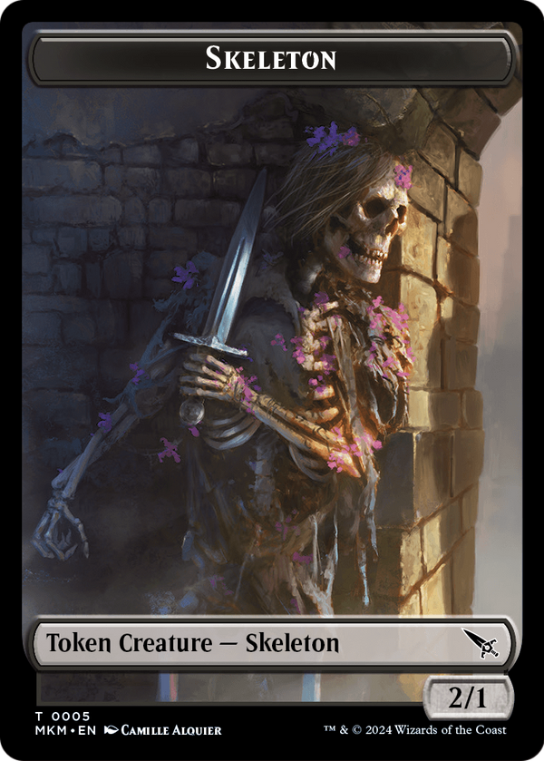 Skeleton (TMKM-005) - Murders at Karlov Manor Tokens Foil