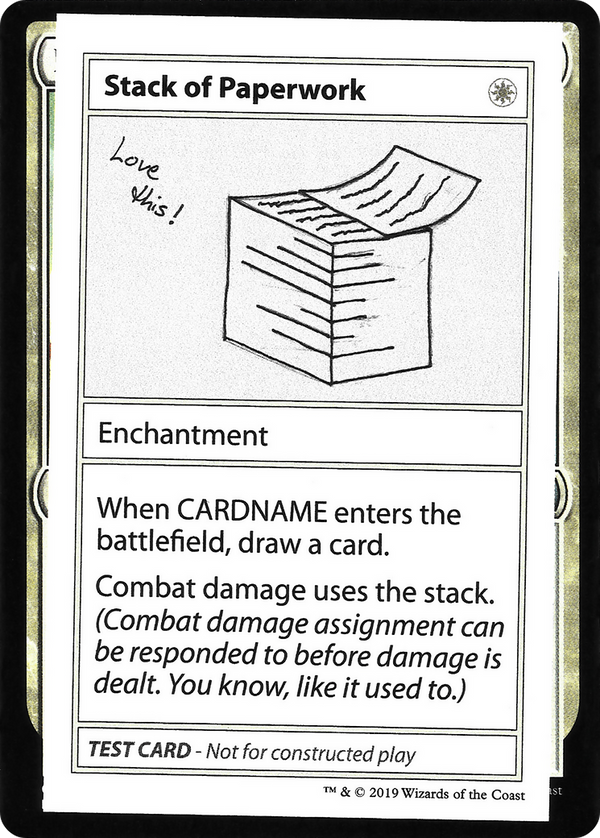 Stack of Paperwork (No PW Symbol) (CMB1-) - Mystery Booster Playtest Cards 2021