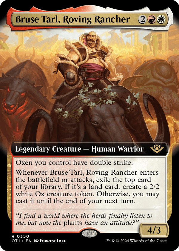 Bruse Tarl, Roving Rancher (Extended Art) (OTJ-350) - Outlaws of Thunder Junction: (Extended Art)