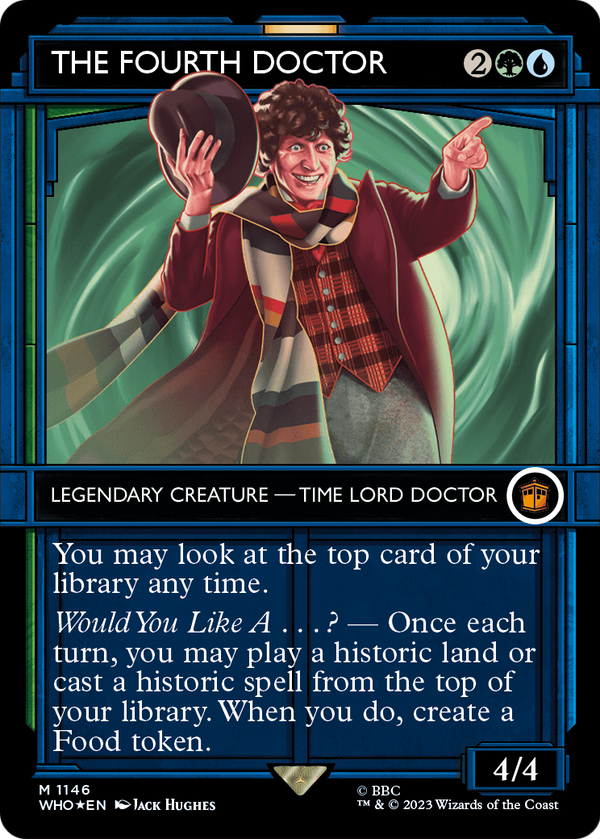 The Fourth Doctor (Showcase) (Surge Foil) (WHO-1146) - Doctor Who: (Showcase) (Borderless) Foil