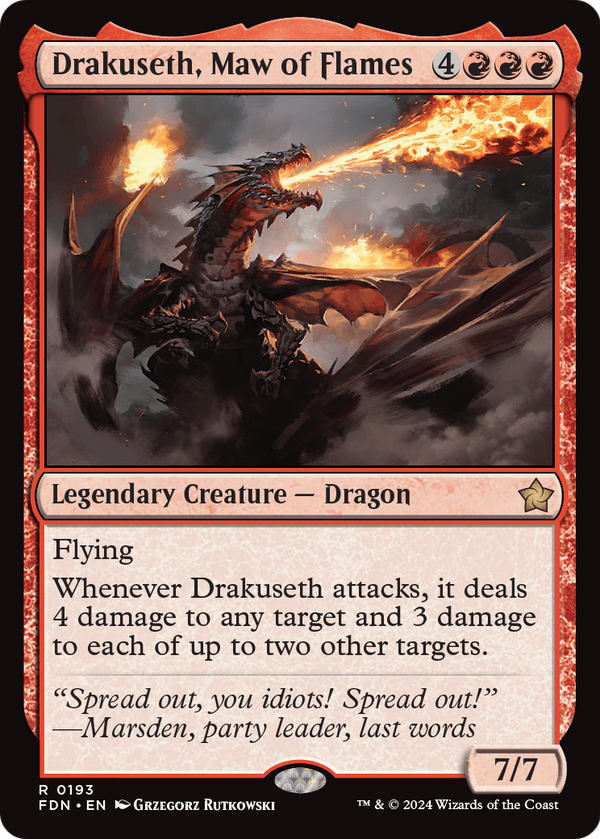 Drakuseth, Maw of Flames (0193) (FDN-193) - Foundations