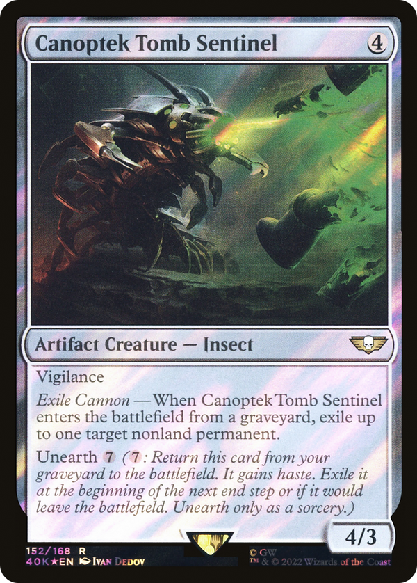 Canoptek Tomb Sentinel (Surge Foil) (40K-152) - Warhammer 40,000 Commander Foil
