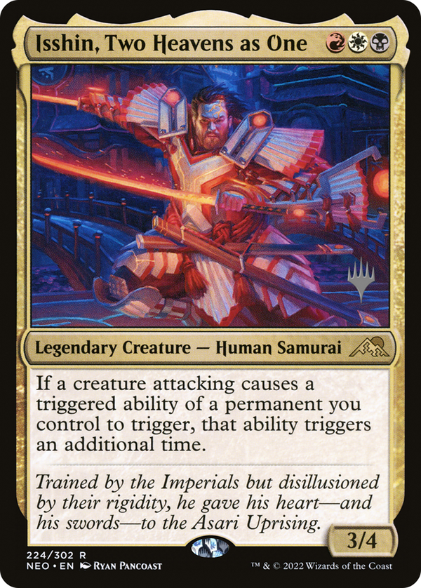 Isshin, Two Heavens as One (PPNEO-224) - Kamigawa: Neon Dynasty Promos Foil