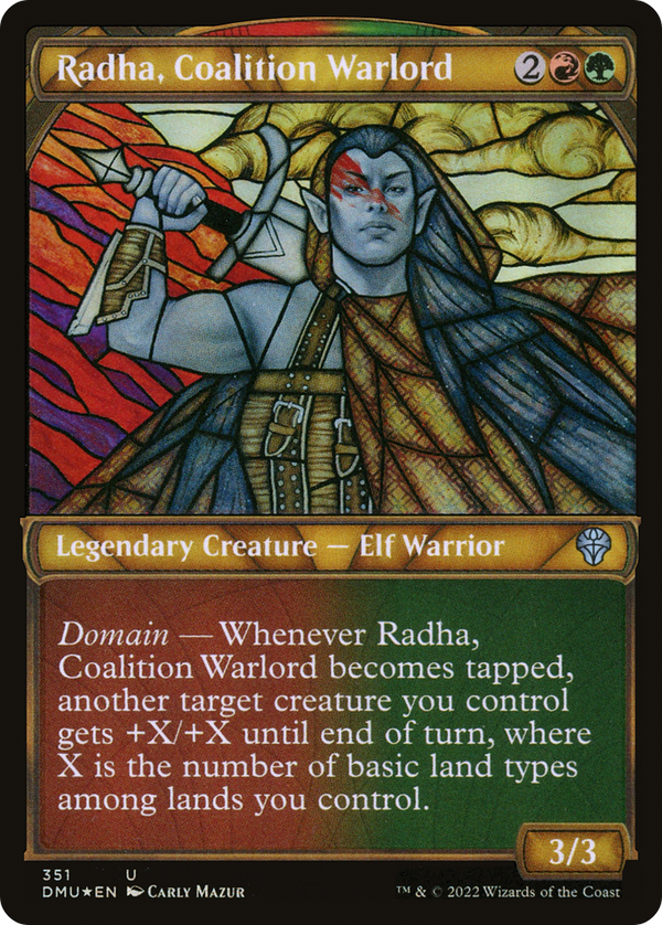 Radha, Coalition Warlord (Textured Foil) (DMU-351) - Dominaria United: (Showcase) Foil