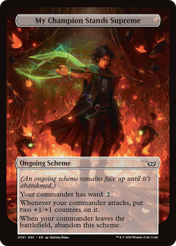 My Champion Stands Supreme (Full Art) (A:DSC-341) - Duskmourn: House of Horror Commander