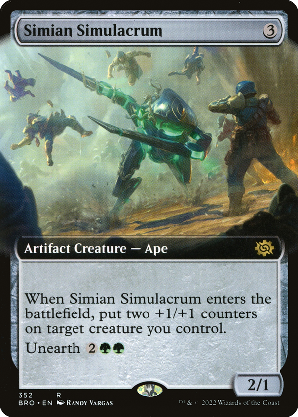 Simian Simulacrum (Extended Art) (BRO-352) - The Brothers' War: (Extended Art) Foil