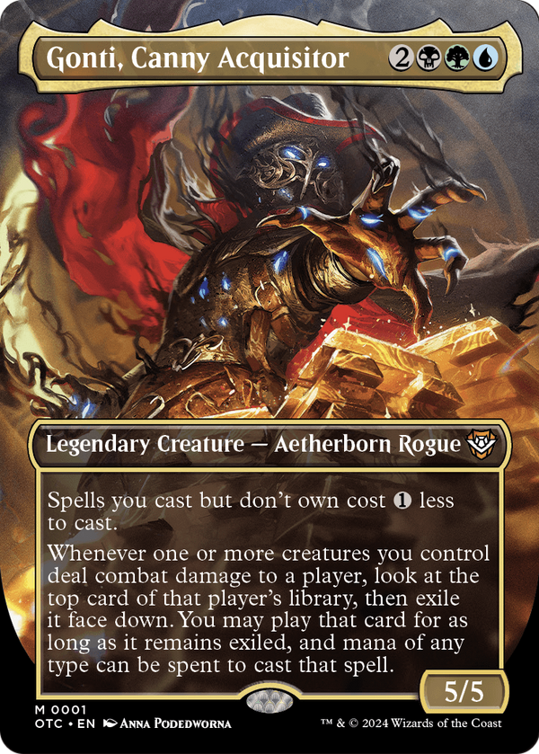 Gonti, Canny Acquisitor (Borderless) (OTC-001) - Outlaws of Thunder Junction Commander: (Full Art) Foil