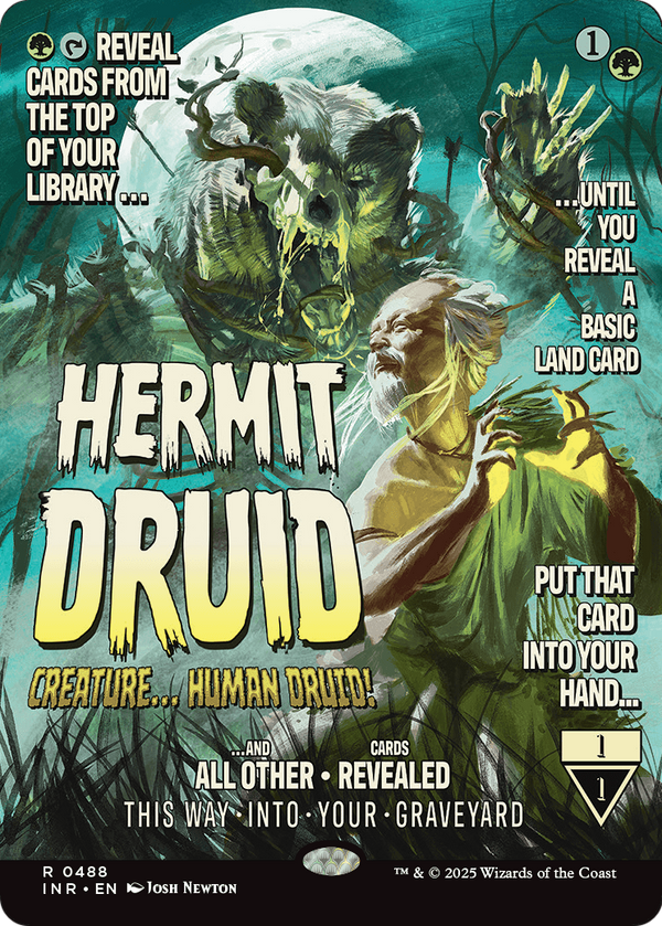 Hermit Druid (Showcase) (INR-488) - Innistrad Remastered: (Showcase) (Borderless) Foil