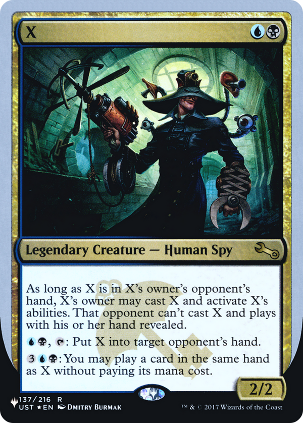 X (LIST-137/216) - The List (Unfinity Foil Edition) Foil