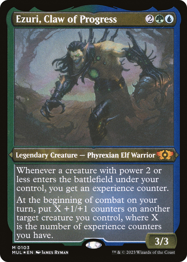 Ezuri, Claw of Progress (Foil Etched) (MUL-103) - Multiverse Legends Foil