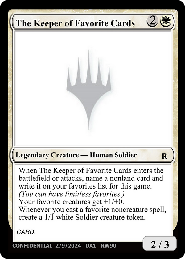 The Keeper of Favorite Cards (UNK-RW90A) - Unknown Event