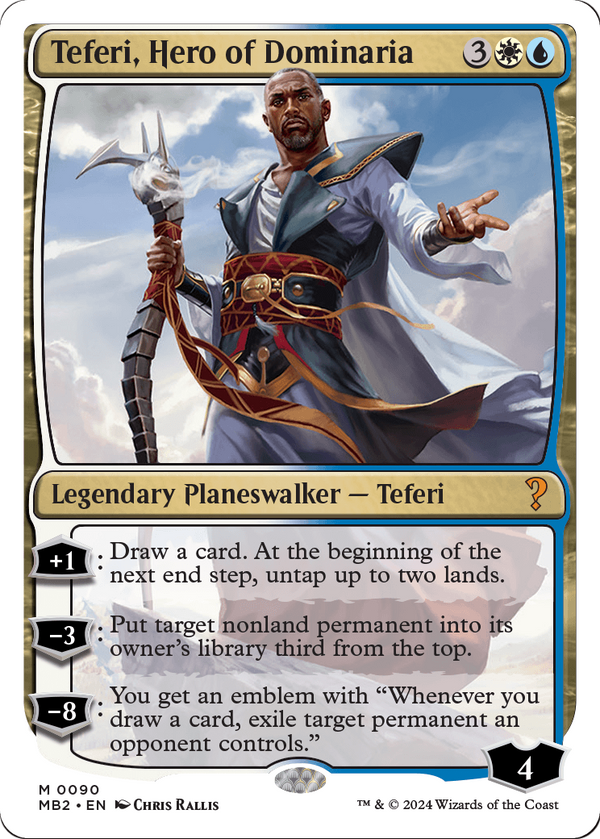 Teferi, Hero of Dominaria (White Border) (MB2-090) - Mystery Booster 2