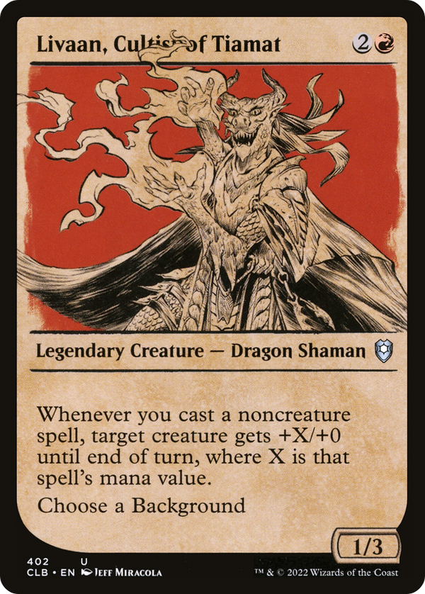 Livaan, Cultist of Tiamat (Showcase) (CLB-402) - Commander Legends: Battle for Baldur's Gate: (Showcase)