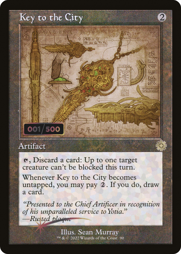 Key to the City (Schematic) (Serial Numbered) (BRR-090) - The Brothers' War Retro Artifacts Foil
