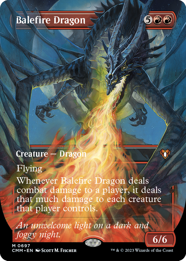 Balefire Dragon (Borderless) (CMM-697) - Commander Masters Foil