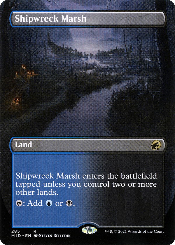 Shipwreck Marsh (Borderless) (MID-285) - Innistrad: Midnight Hunt Foil