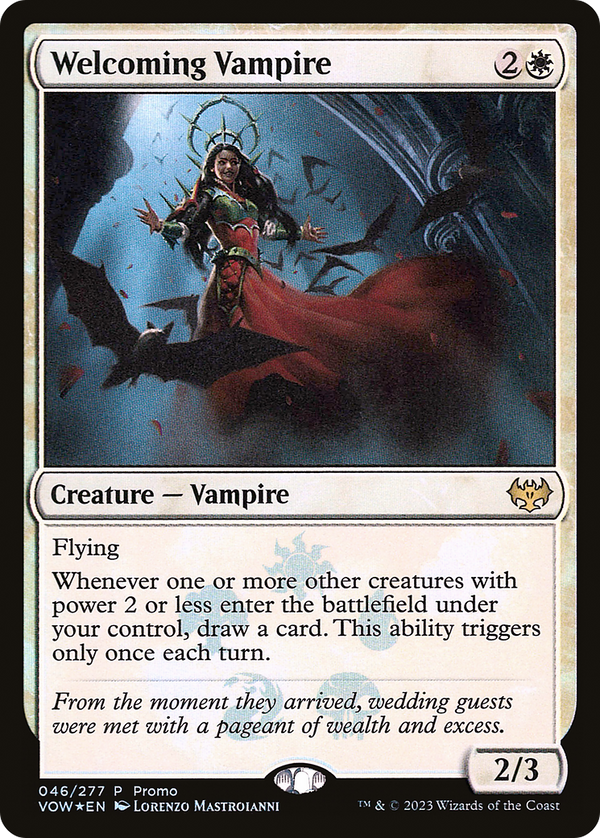 Welcoming Vampire (MEDIA-046) - Innistrad: Crimson Vow Promos Foil