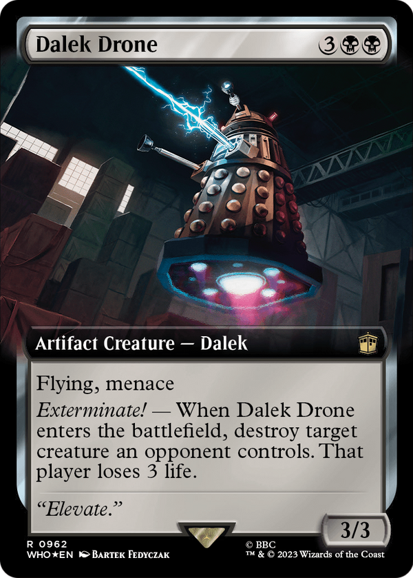 Dalek Drone (Extended Art) (Surge Foil) (WHO-962) - Doctor Who: (Extended Art) Foil
