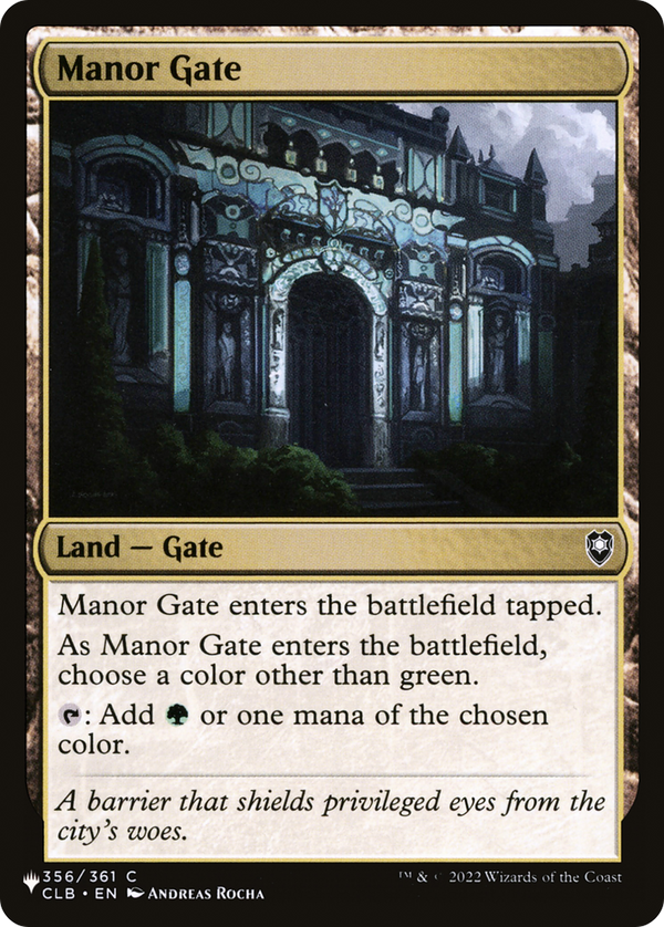 Manor Gate (LIST-CLB-356) - The List