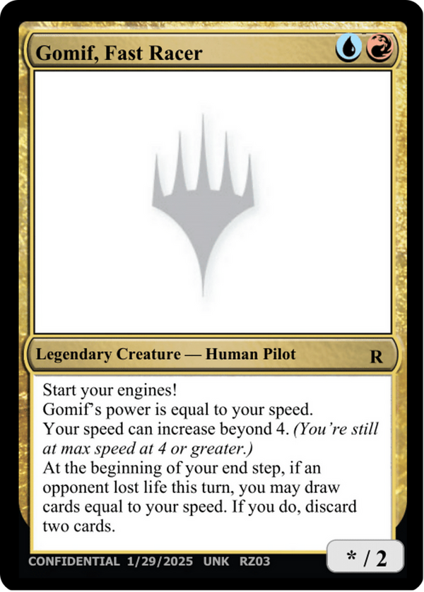 Gomif, Fast Racer (UNK-) - Un-Known Event Playtest Cards