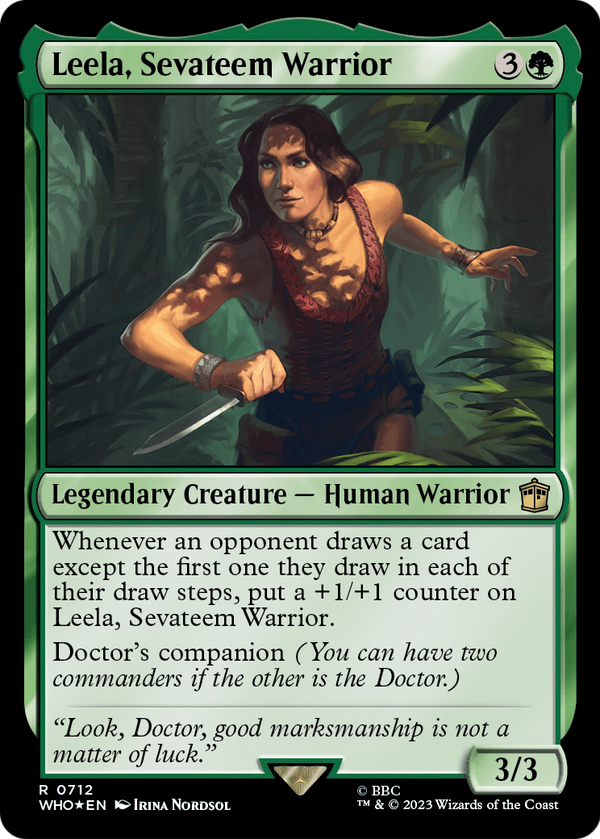 Leela, Sevateem Warrior (Surge Foil) (WHO-712) - Doctor Who Foil