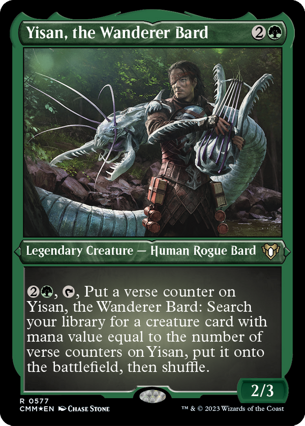 Yisan, the Wanderer Bard (Foil Etched) (CMM-577) - Commander Masters Foil