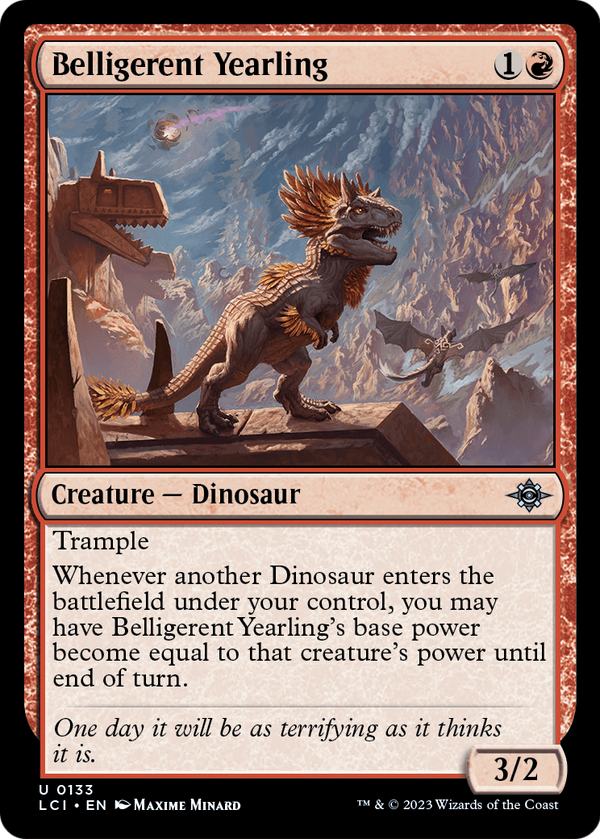 Belligerent Yearling (LCI-133) - The Lost Caverns of Ixalan Foil
