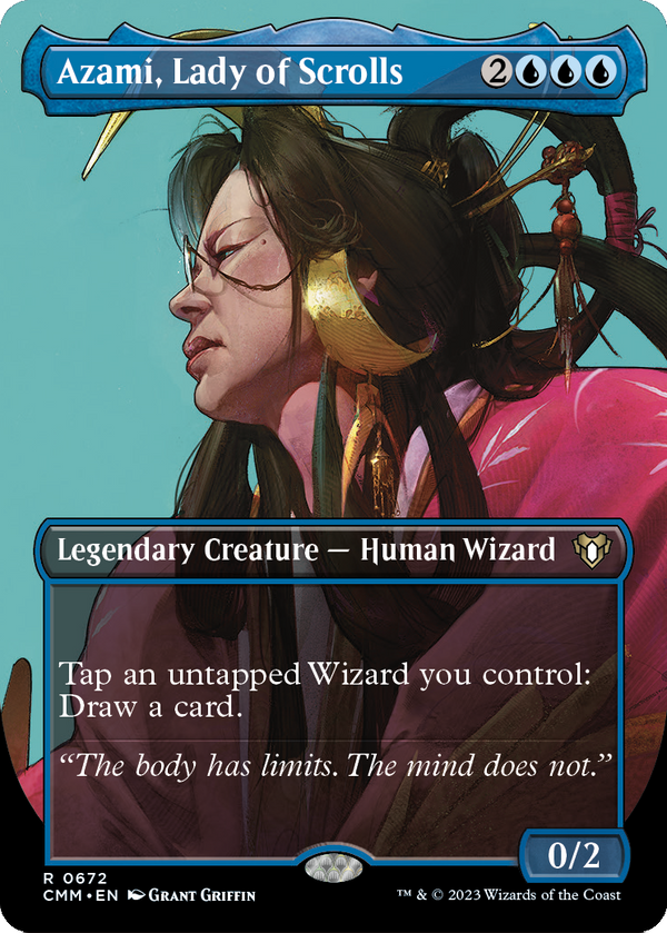 Azami, Lady of Scrolls (Borderless) (CMM-672) - Commander Masters Foil