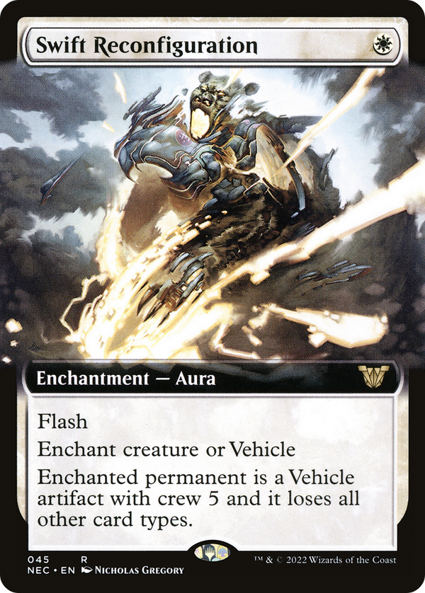 Swift Reconfiguration (Extended Art) (NEC-045) - Neon Dynasty Commander: (Extended Art)