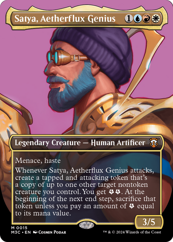 Satya, Aetherflux Genius (M3C-015) - Modern Horizons 3 Commander Foil