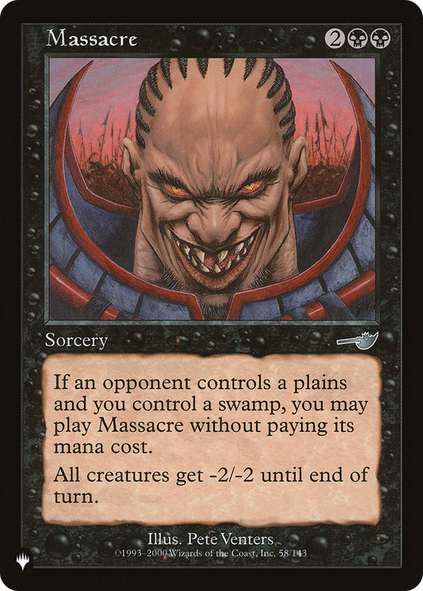 Massacre (LIST-NEM-58) - The List