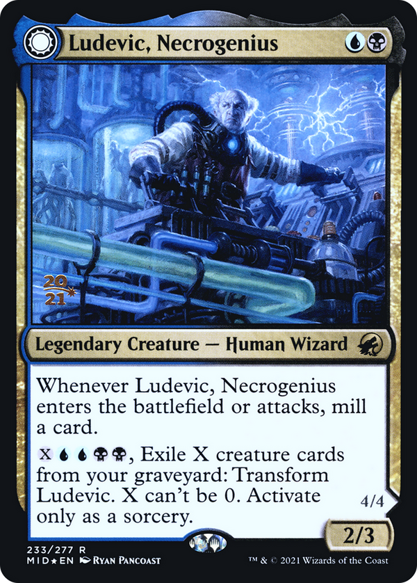 Ludevic, Necrogenius (PRE-233S) - Innistrad: Midnight Hunt Promos: (Double Faced Transform) Foil