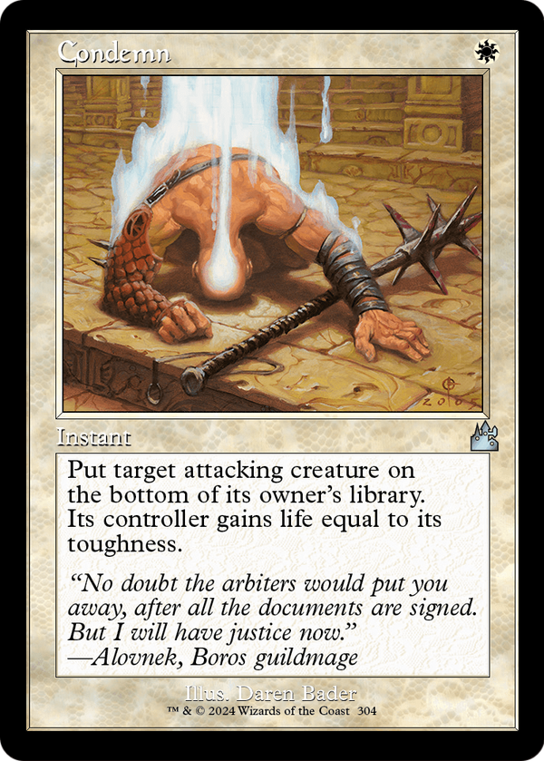 Condemn (Retro Frame) (RVR-304) - Ravnica Remastered Foil