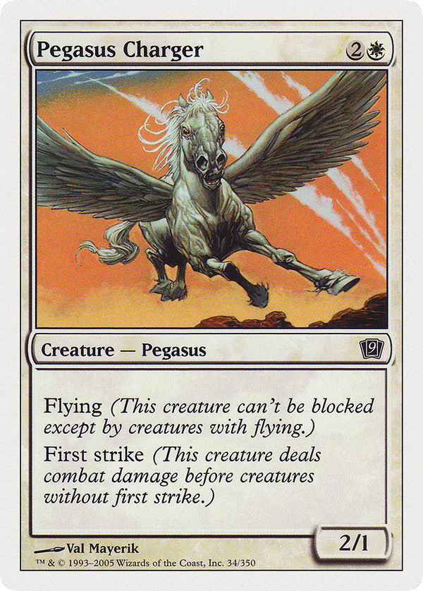 Pegasus Charger (9ED-034) - 9th Edition Foil