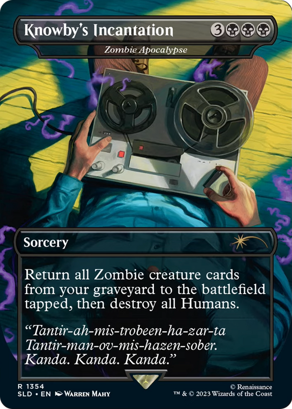 Knowby's Incantation - Zombie Apocalypse (SLD-1354) - Secret Lair Drop / Knowby's Incantation (Borderless)