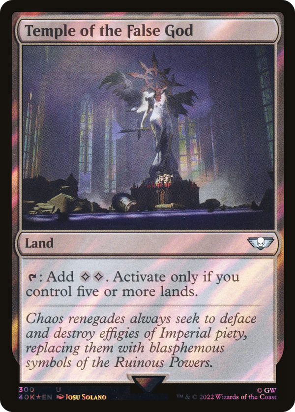 Temple of the False God (Surge Foil) (40K-300) - Warhammer 40,000 Commander Foil