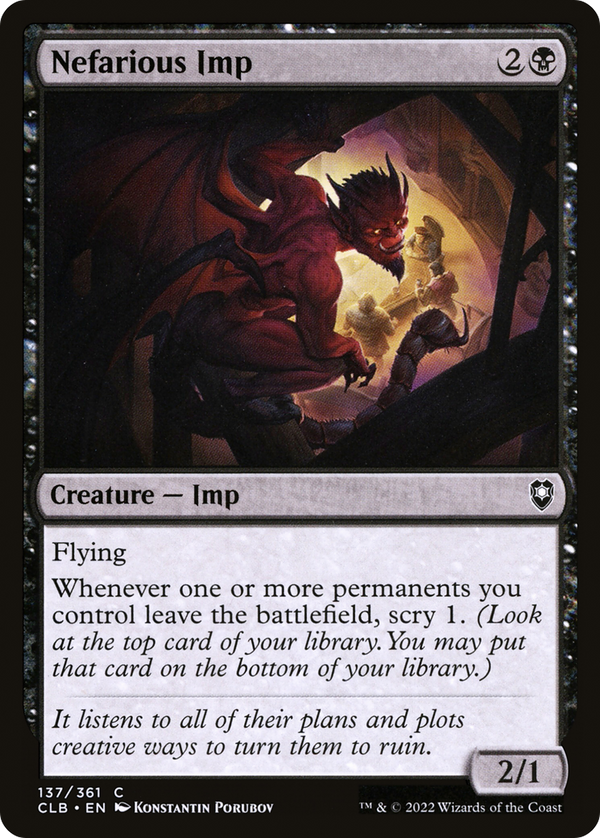 Nefarious Imp (CLB-137) - Commander Legends: Battle for Baldur's Gate