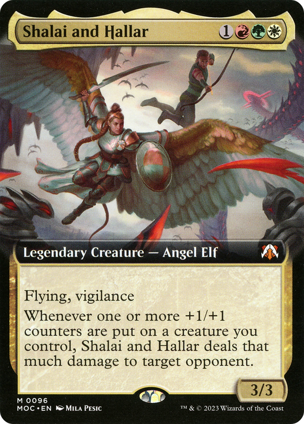 Shalai and Hallar (Extended Art) (MOC-096) - March of the Machine Commander: (Extended Art) Foil