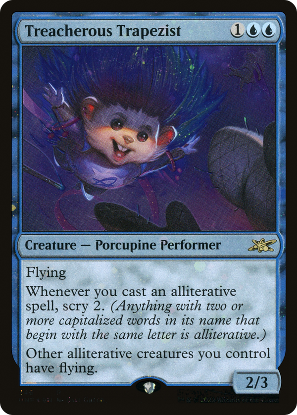 Treacherous Trapezist (Galaxy Foil) (UNF-346) - Unfinity Foil