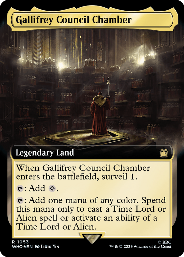 Gallifrey Council Chamber (Extended Art) (Surge Foil) (WHO-1053) - Doctor Who: (Extended Art) Foil