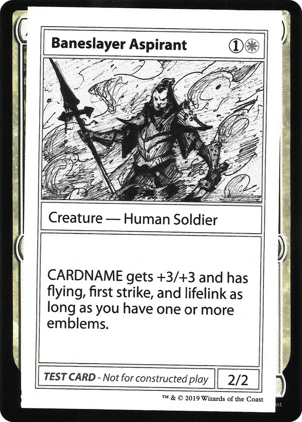 Baneslayer Aspirant (No PW Symbol) (CMB1-) - Mystery Booster Playtest Cards 2021