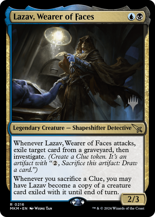 Lazav, Wearer of Faces (PPMKM-216) - Murders at Karlov Manor Promos